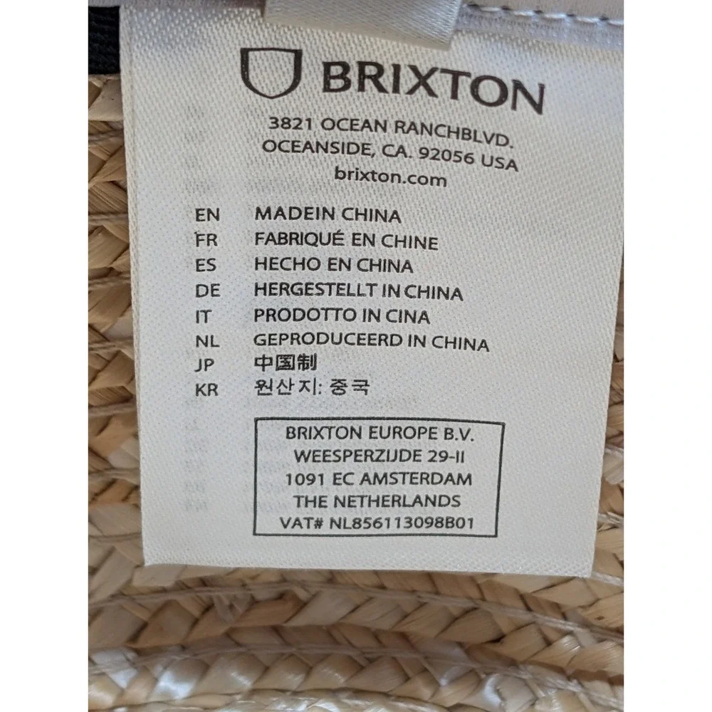 Brixton Joanna Women's Straw Hat XS Honey Wide Brim Fedora UPF 50+ NWT